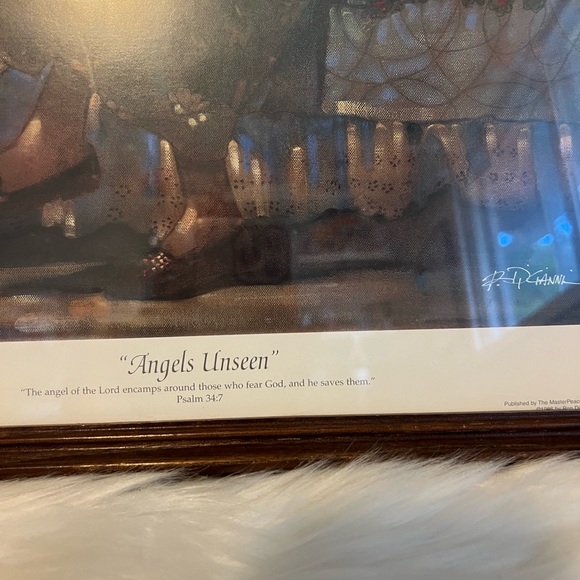 Angels unseen picture with frame 21 x 17 inches - Picture 2 of 3